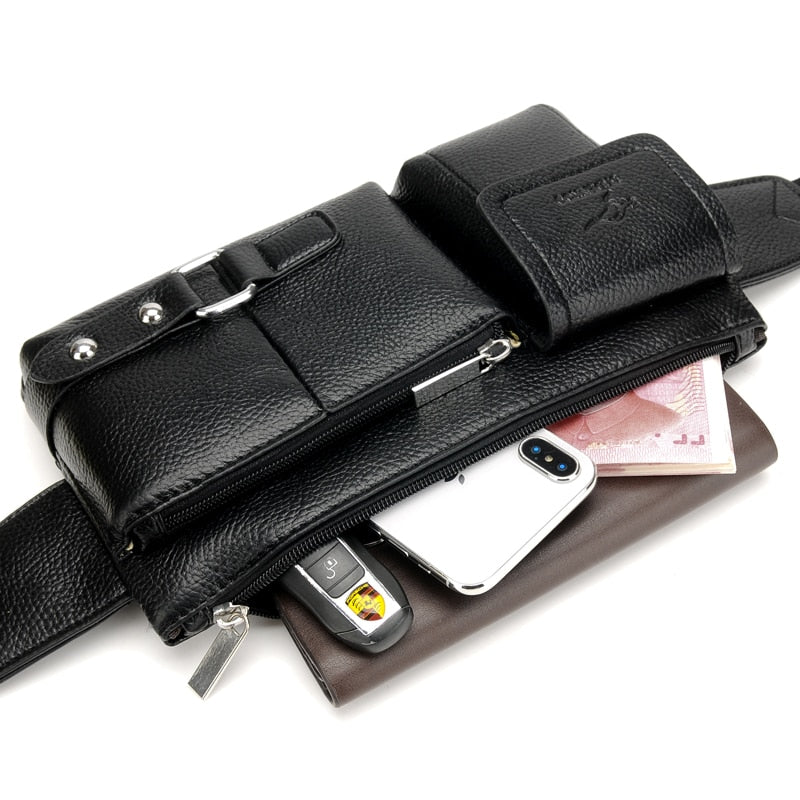 Leather Waist Travel Bag Fanny Pack Chest Bag