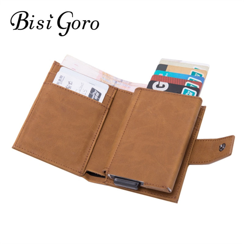 RFID Card Holder And Minimalist Wallet Metal Single Box Aluminium Blocking Holder for Cards