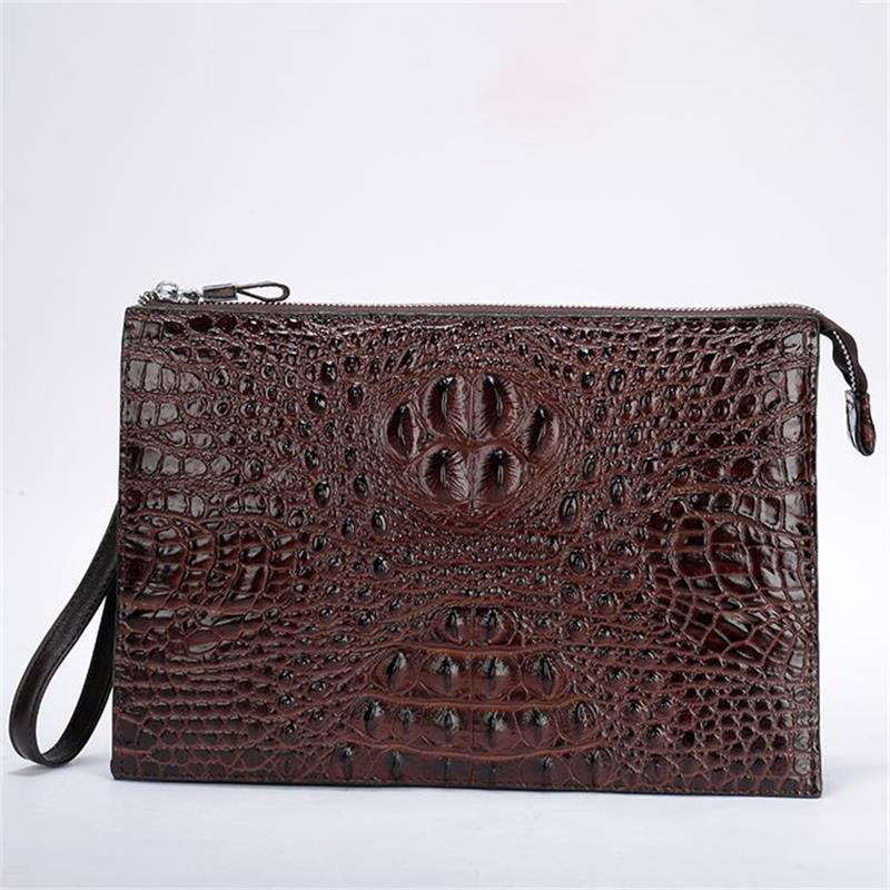 Genuine Leather Underarm Zipper Business Bag