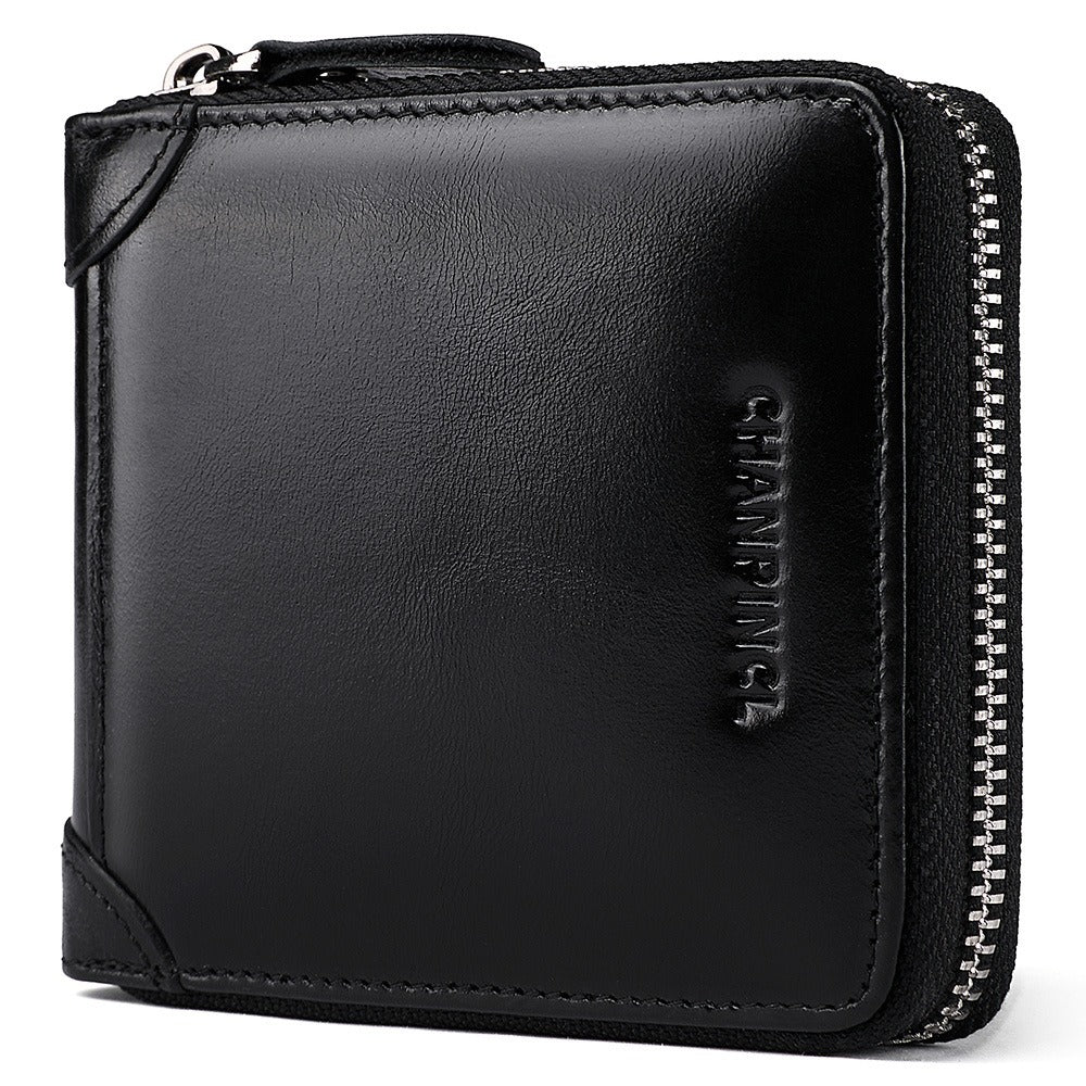 Leather Zero Horizontal Multi-Function Zipper Wallet