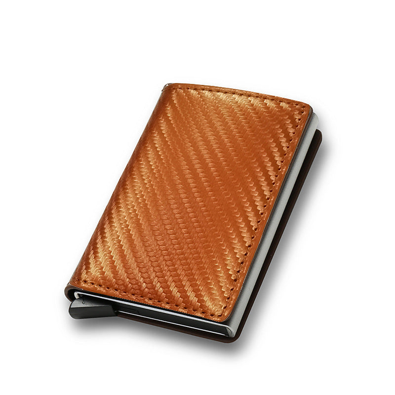 RFID Anti-Theft Swipe Automatic Pop-Up Card Holder Ultra-Thin Credit Card Holder