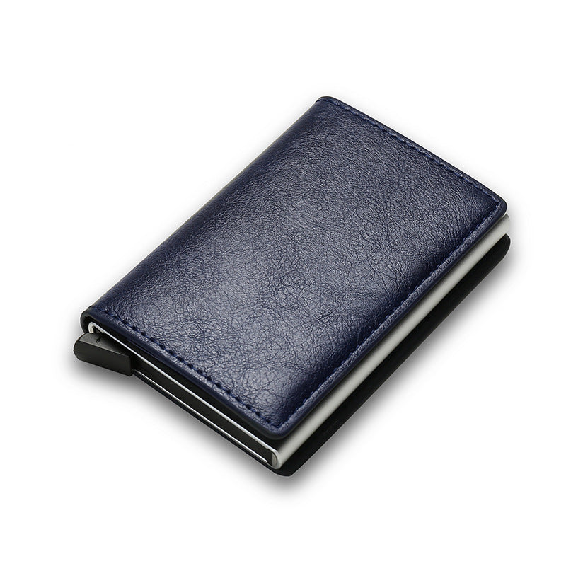 RFID Anti-Theft Swipe Automatic Pop-Up Card Holder Ultra-Thin Credit Card Holder