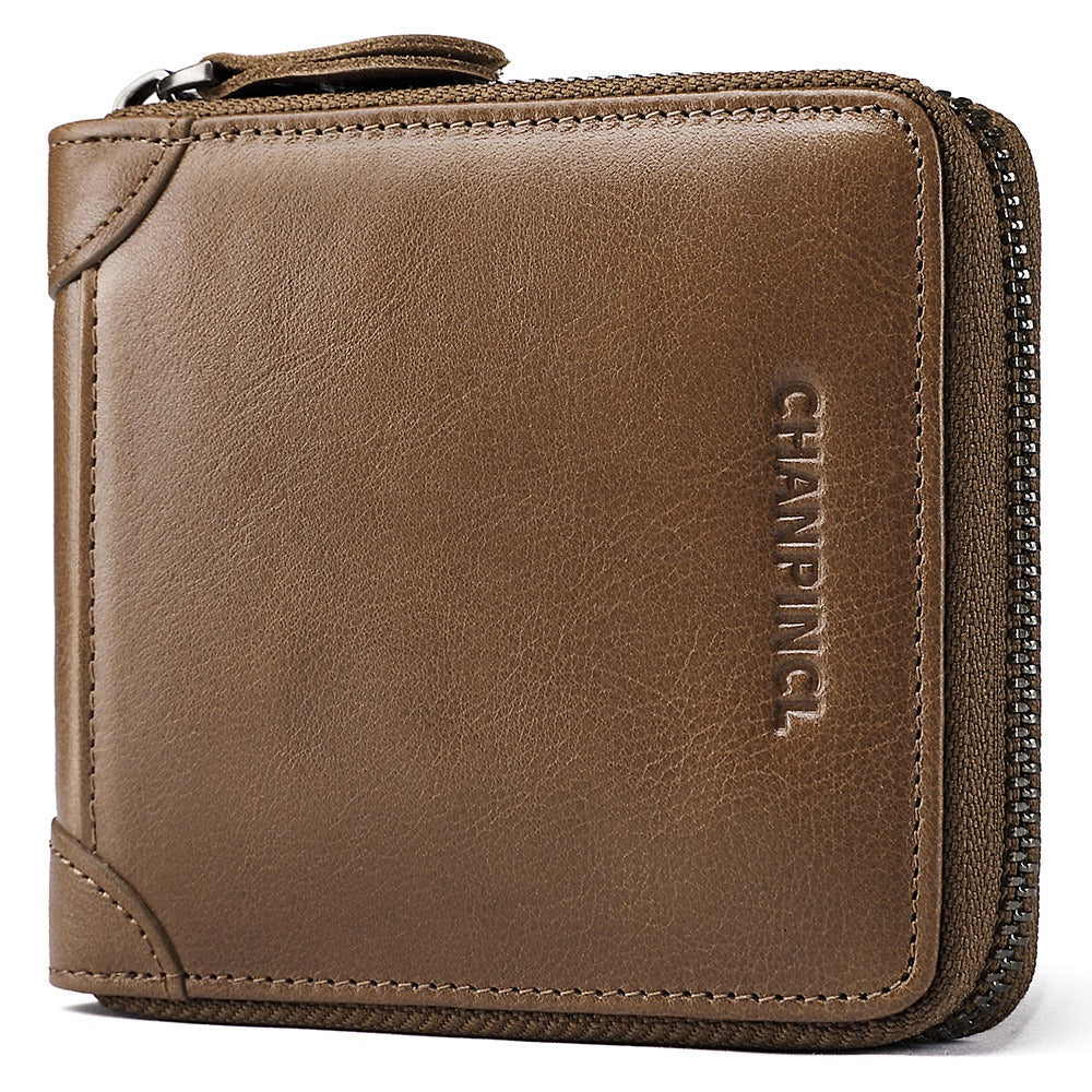 Leather Zero Horizontal Multi-Function Zipper Wallet