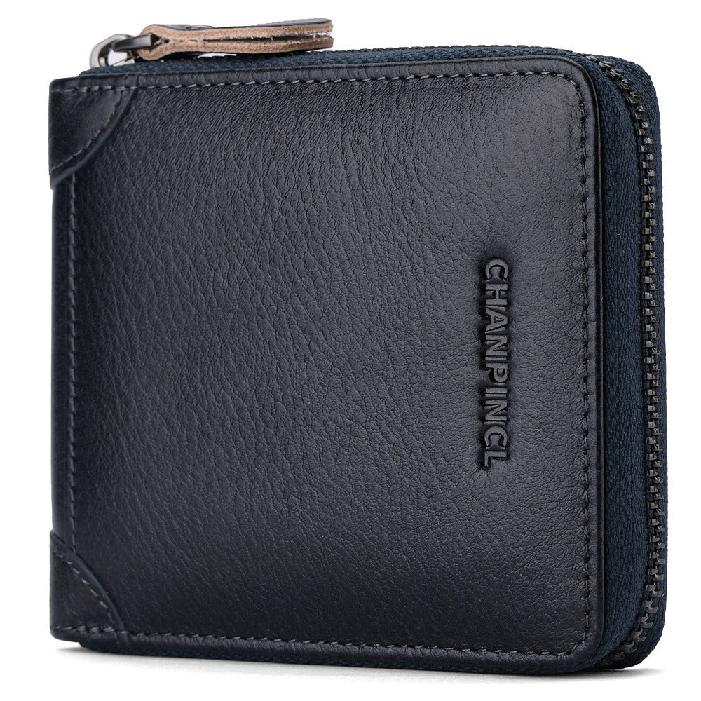 Leather Zero Horizontal Multi-Function Zipper Wallet
