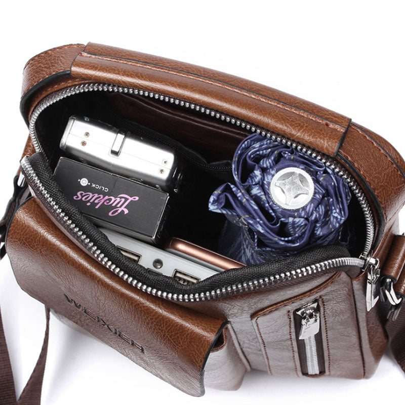 Casual Vintage Leather Shoulder Bag