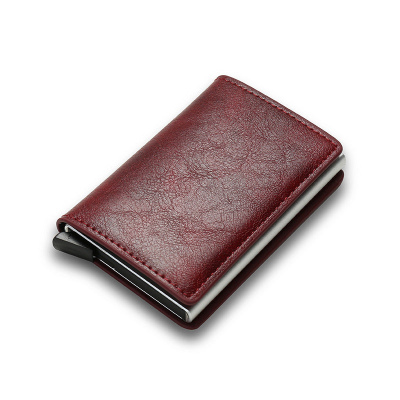 RFID Anti-Theft Swipe Automatic Pop-Up Card Holder Ultra-Thin Credit Card Holder