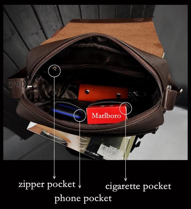 Kangaroo Leather Shoulder Messenger Bags Briefcase
