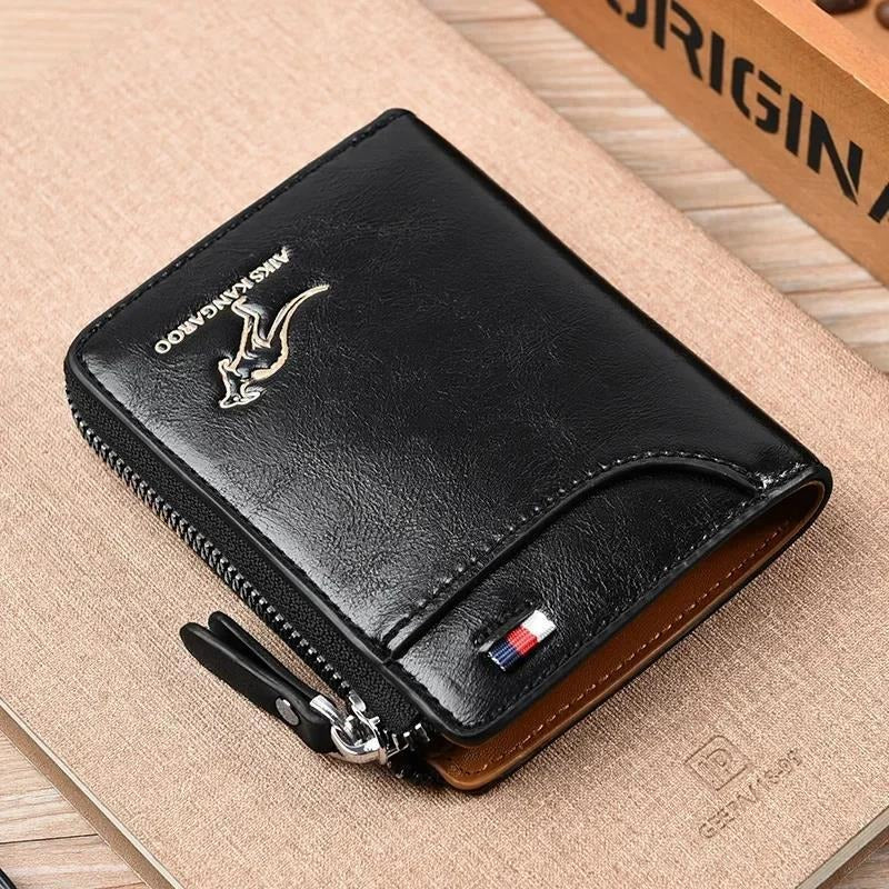 Protected Leather Wallet Vintage Short Purse
