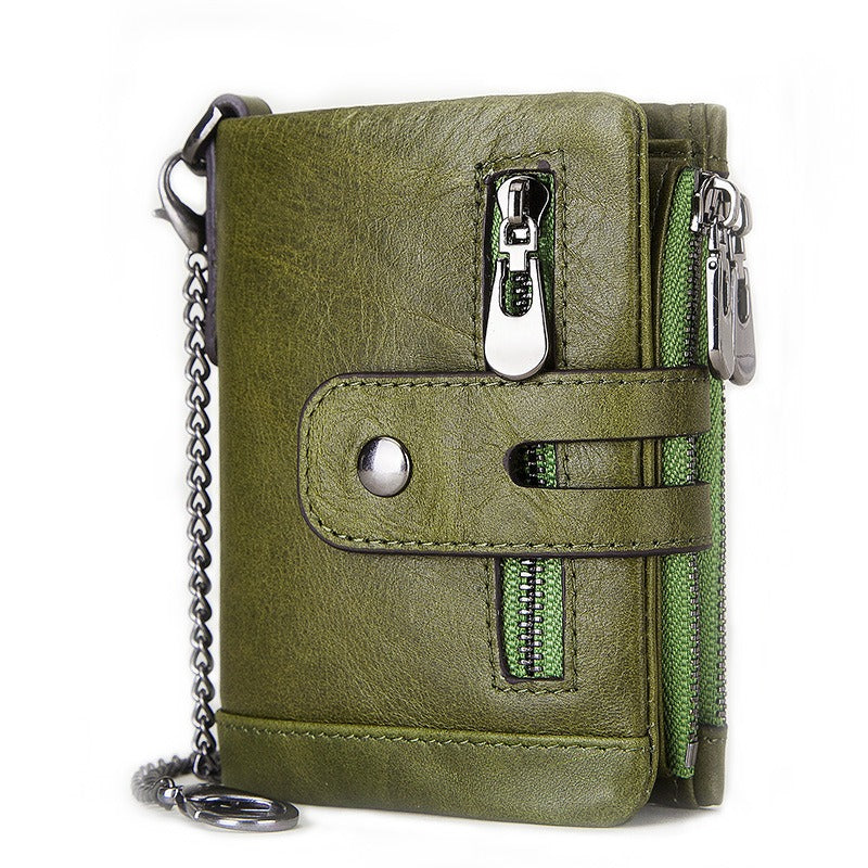 Genuine Leather European and American First-Layer Craft Card Holder