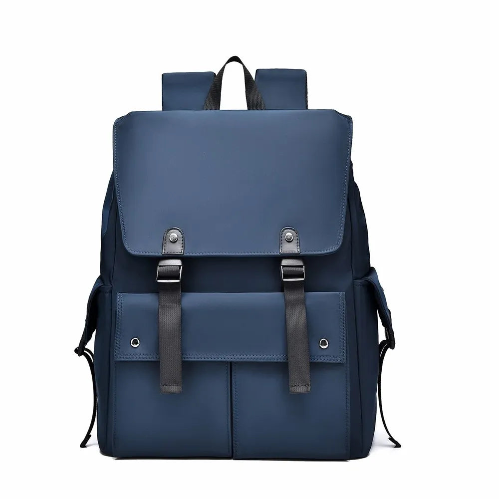 Multi-Pockets Leather Adjustable Backpack