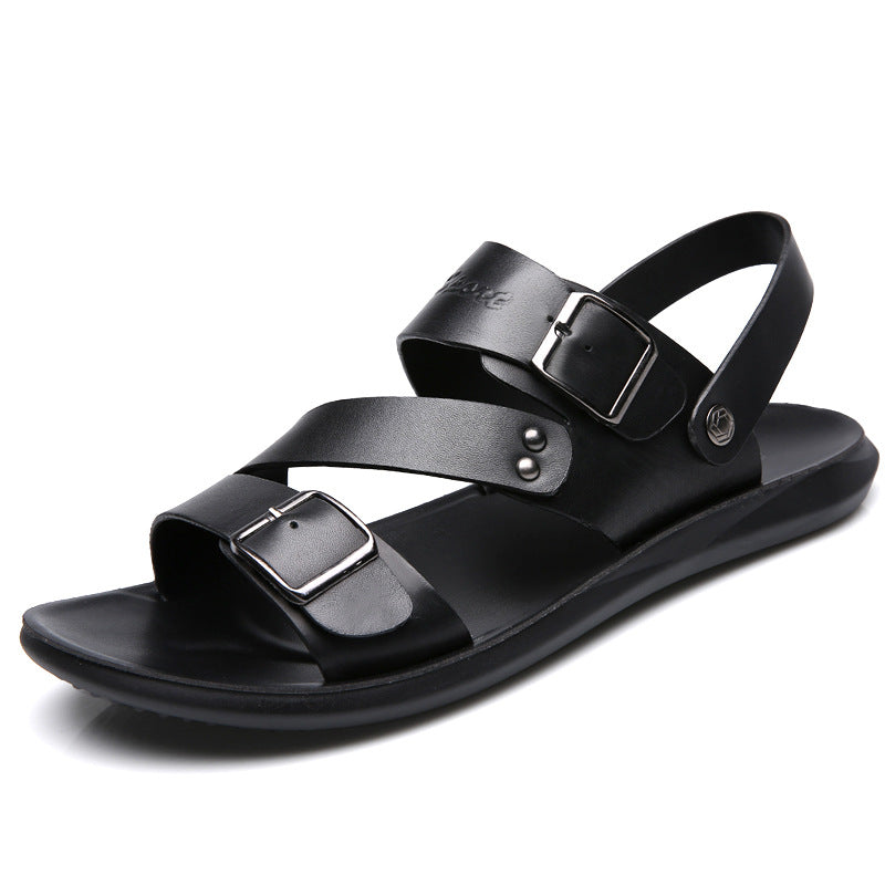 Cool Breathable Leather Beach and Travel Driving Sandals