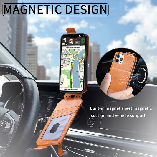 iPhone Leather Wallet Zipper Protective Case