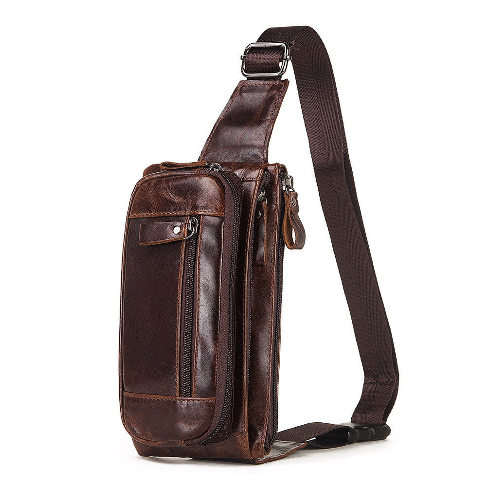 Genuine Leather Waist Bag Chest Bag