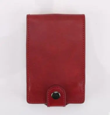 RFID Leather Card Holders Stack Up Pull Out Mini Cascading Wallet
