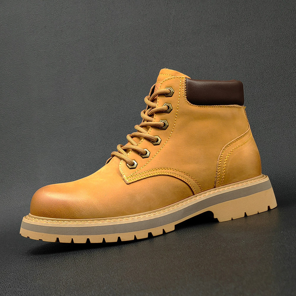 Matte Leather Casual Boots