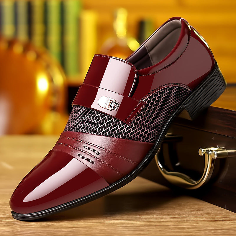 Leather Business and Casual Fashion Patchwork Shoes