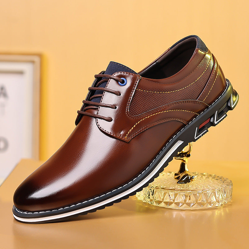 Leather Comfortable Fashion Business and Casual Shoes