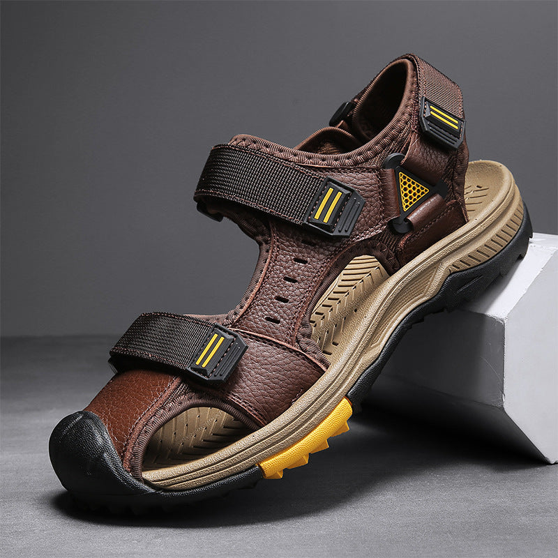 Baotou Leather Outdoor Mountaineering Breathable Sandals