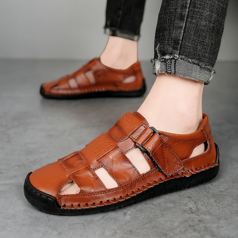Handmade Stitching Leather Casual Beach Sandals
