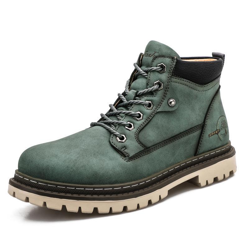 Casual High Top Leather Tooling Shoes