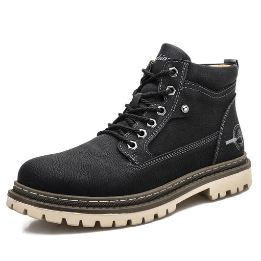 Casual High Top Leather Tooling Shoes