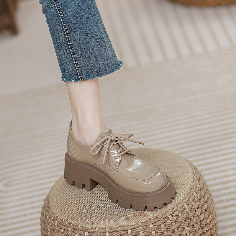 British Style Lace Up Leather Shoes