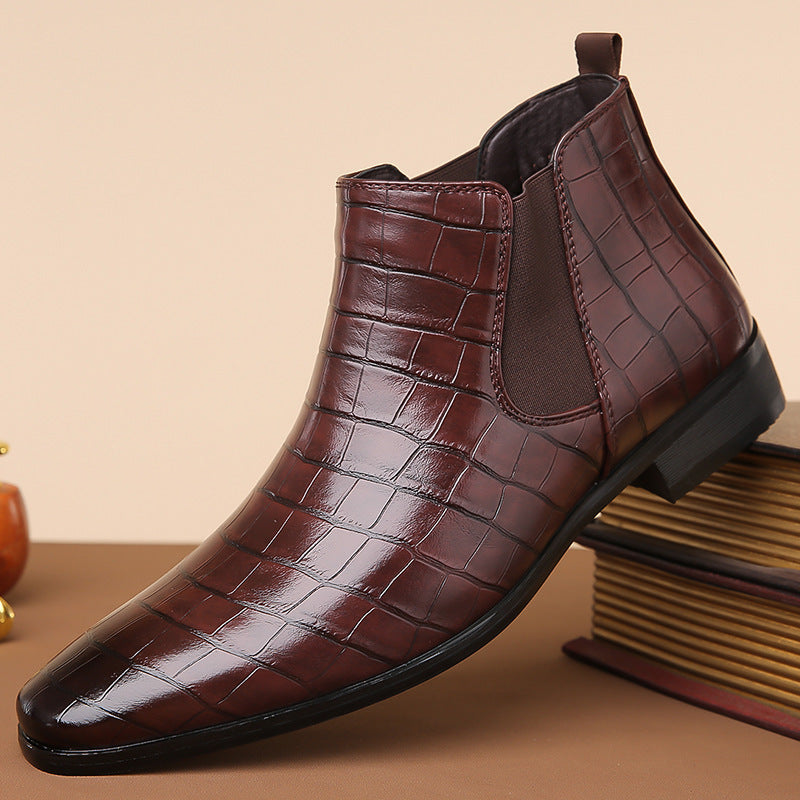 Chelsea Genuine Glossy Business and Casual Boots Shoes