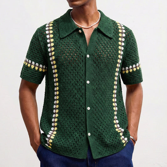 Water-Soluble Crochet Cardigan Shirt