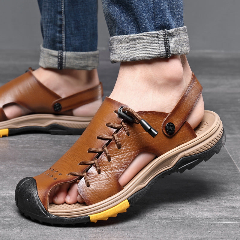 Summer Outdoor Leather Beach Sandals