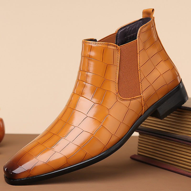 Chelsea Genuine Glossy Business and Casual Boots Shoes