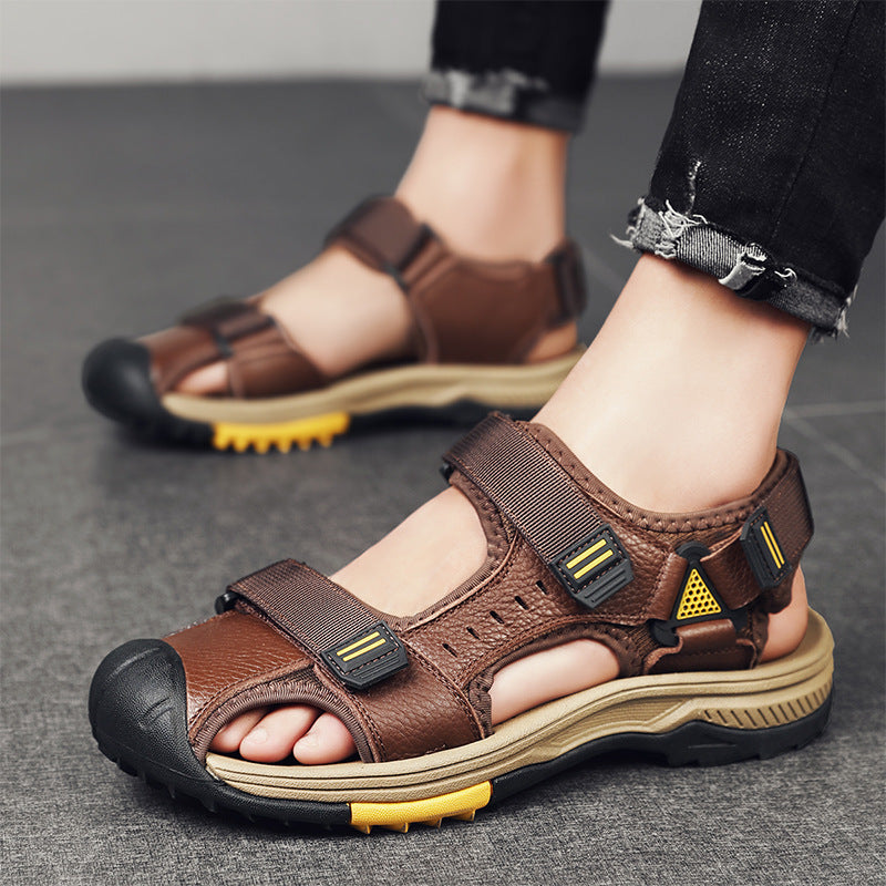 Baotou Leather Outdoor Mountaineering Breathable Sandals
