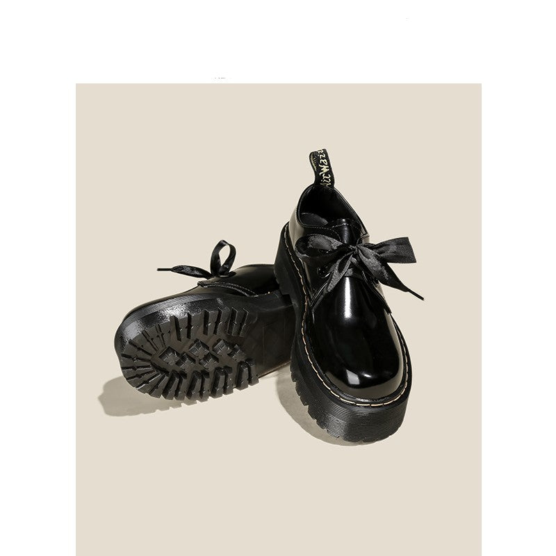 Thick Soled Leather Shoes