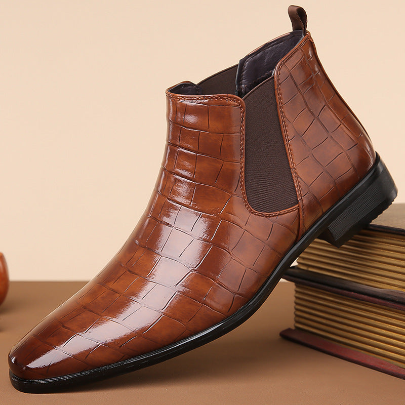 Chelsea Genuine Glossy Business and Casual Boots Shoes