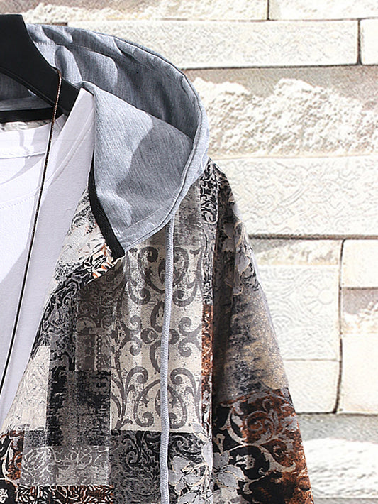 Youth Casual Retro Color Matching Shirt