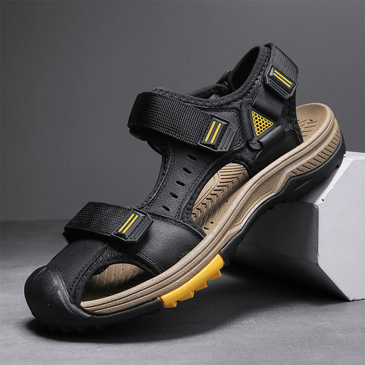 Baotou Leather Outdoor Mountaineering Breathable Sandals
