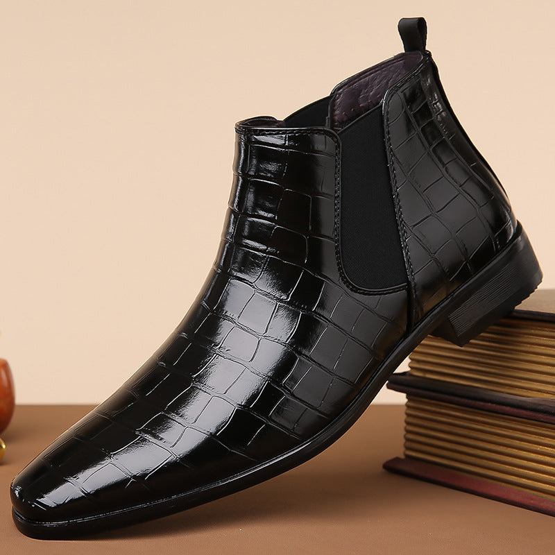 Chelsea Genuine Glossy Business and Casual Boots Shoes