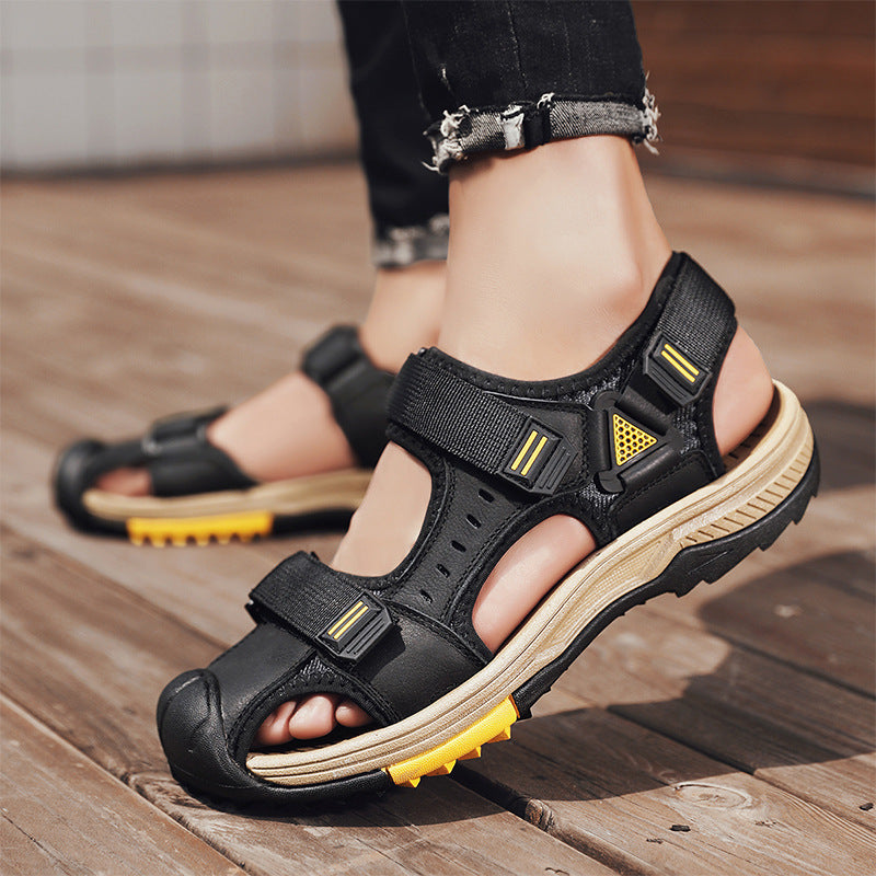 Baotou Leather Outdoor Mountaineering Breathable Sandals