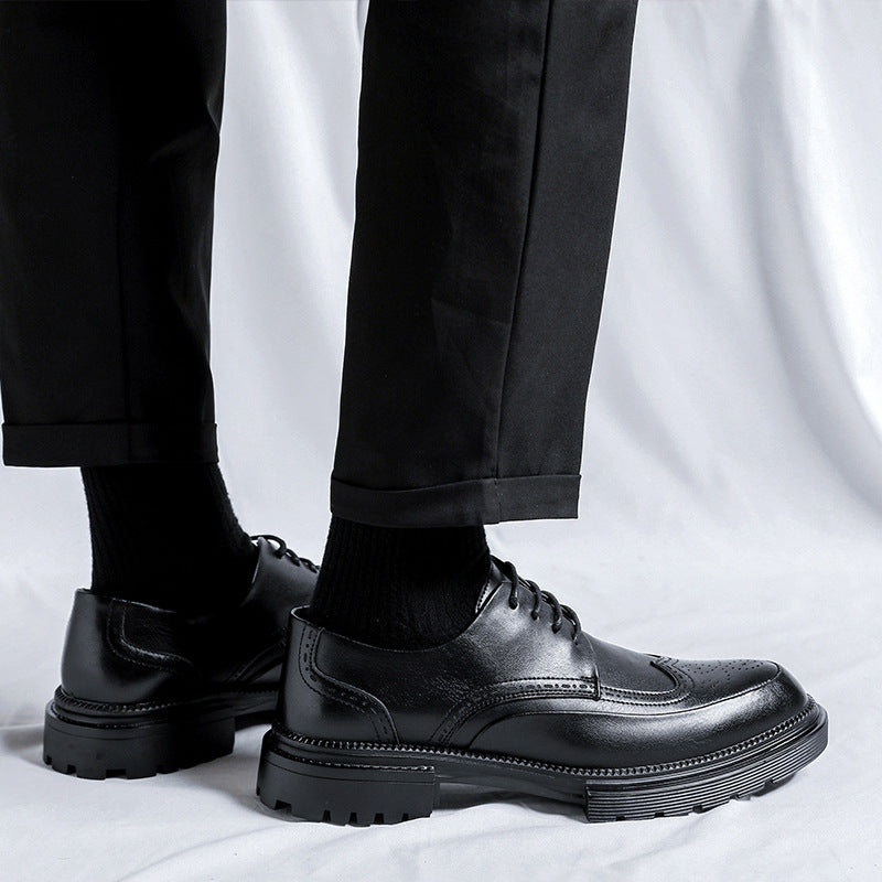 Casual Brogue Platform Leather Shoes