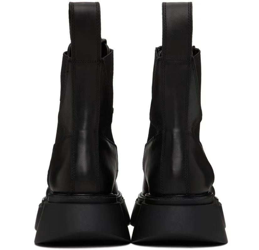 Versatile Leather Thick Bottom Short Boots