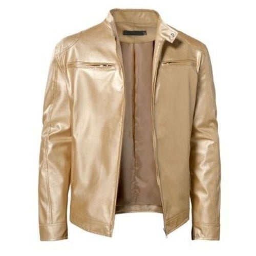 Gentleman's Leather Zipper Cardigan Jacket