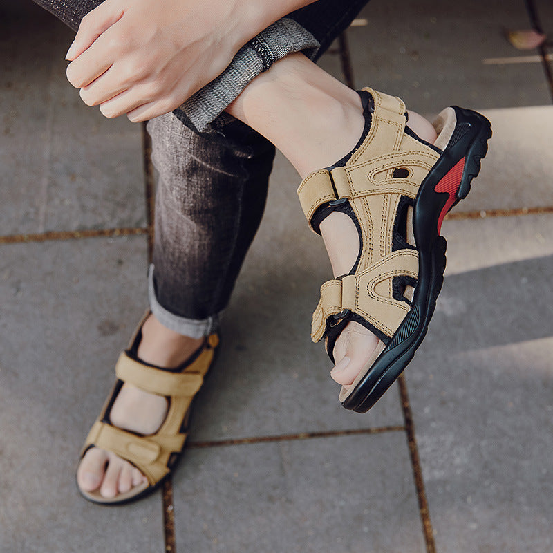 Outdoor Travel Leather Beach Roman Sandals