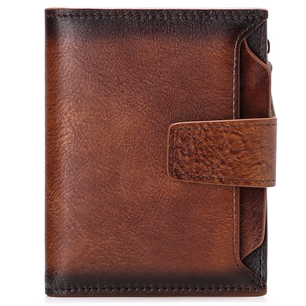 Genuine Leather Short Korean Style Wallet