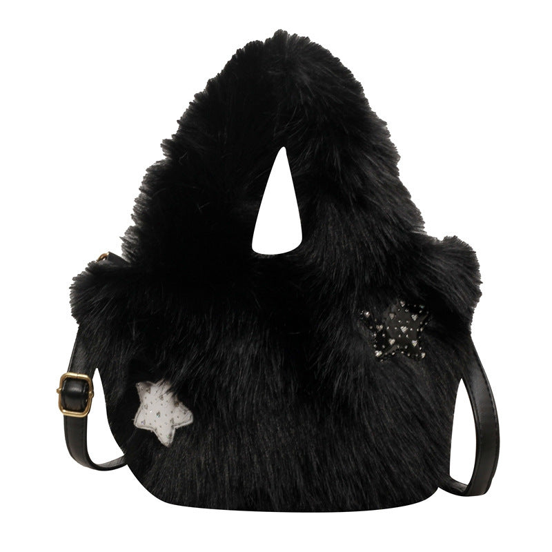 Fall Winter Fashion Plush One-shoulder Crossbody Bag