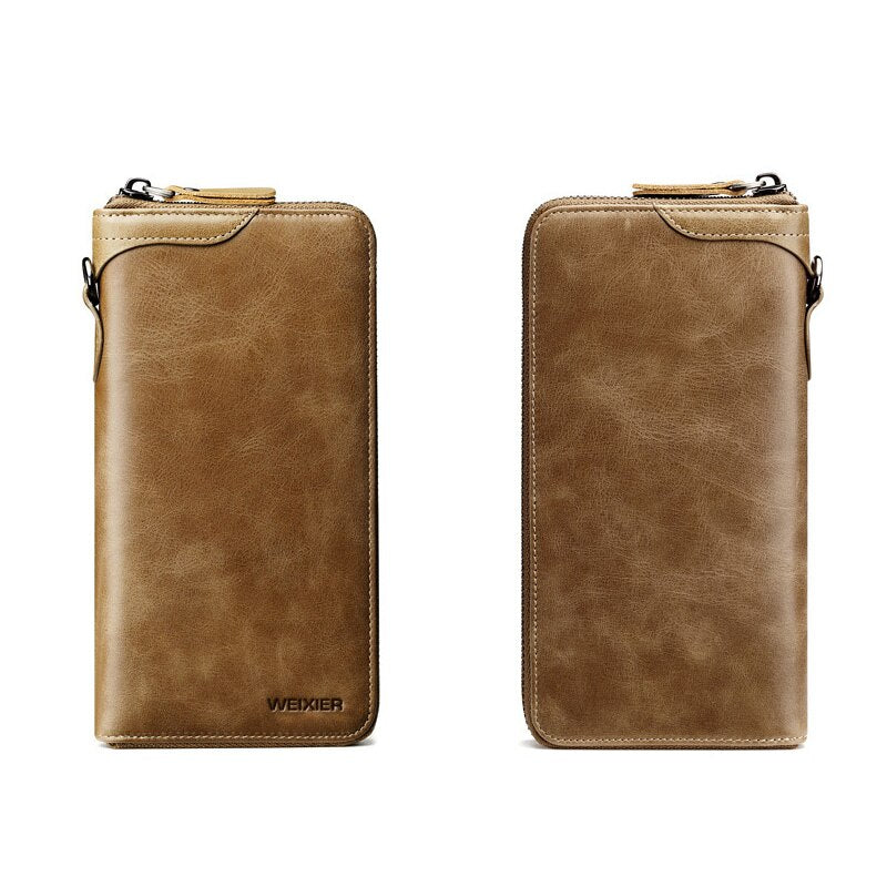 Vintage Fashion Long Style Split Soft Leather Wallet