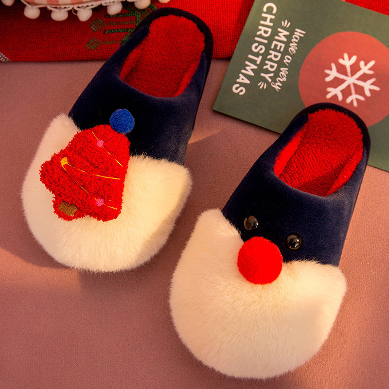 Christmas Cute Santa Claus Plush Non-Slip Slippers