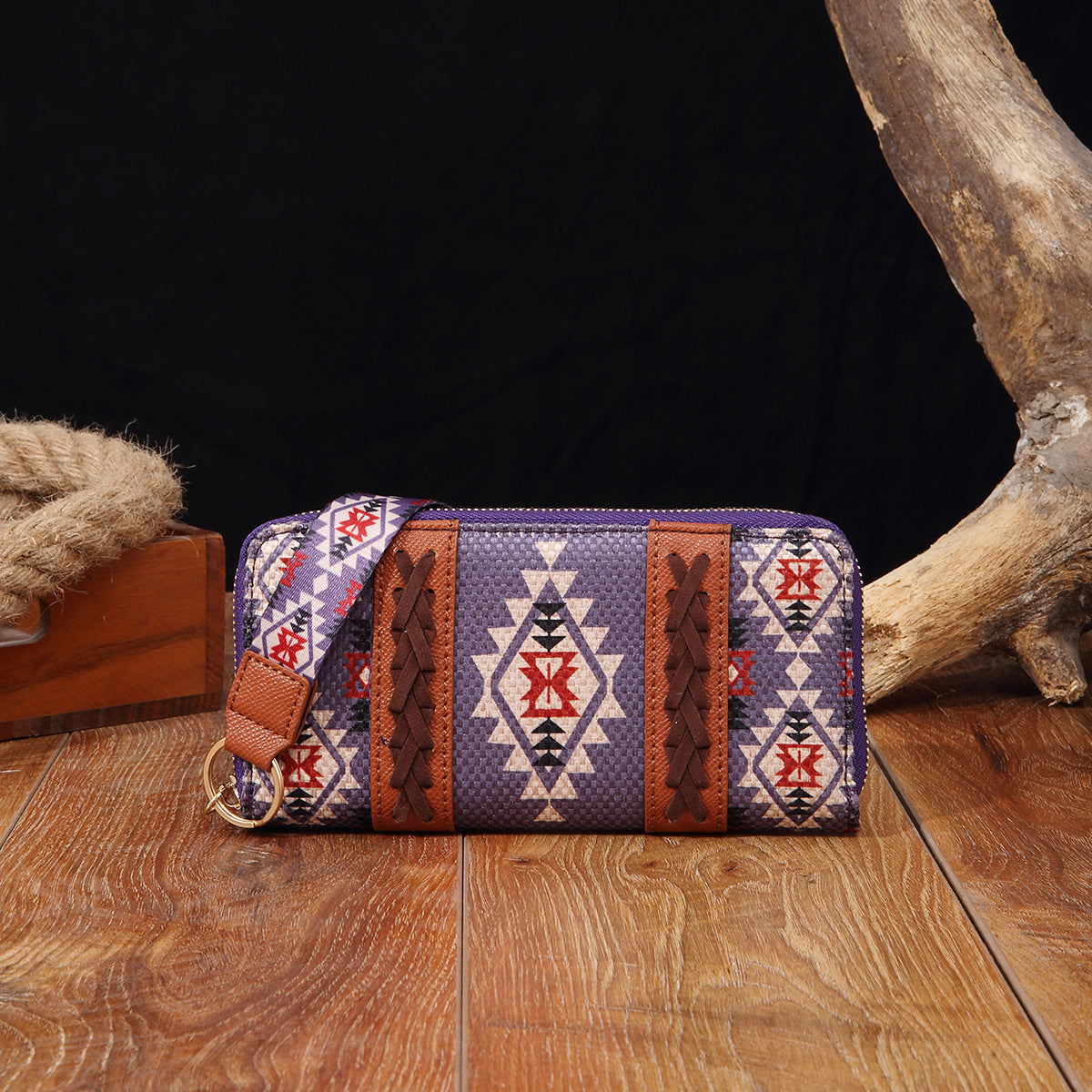 Vintage Cotton and Linen Printed Bohemian Hand-Carrying Card Holder