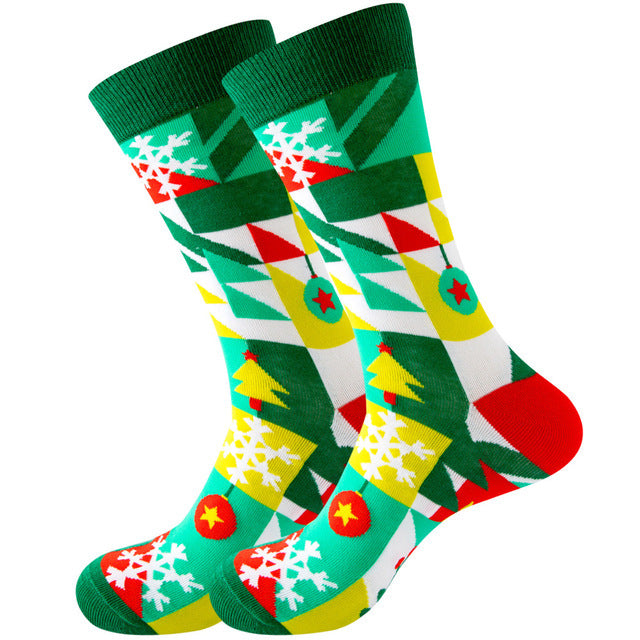 Cotton Stockings For Men With Christmas Theme