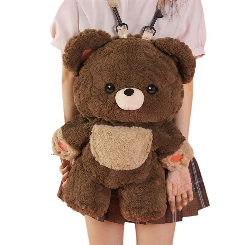 Valentines Cute Plush Love Bear Backpack