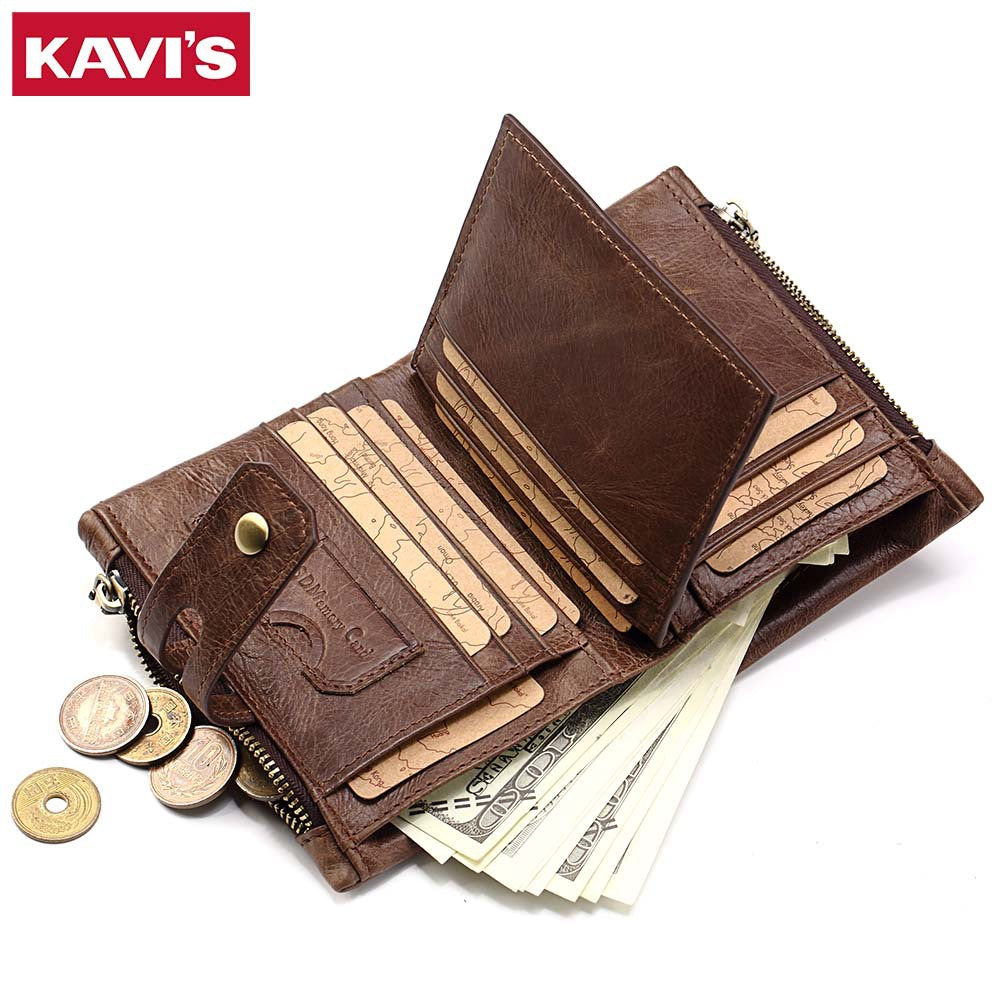 Leather Wallet KAVIS Fashion Short Wallet