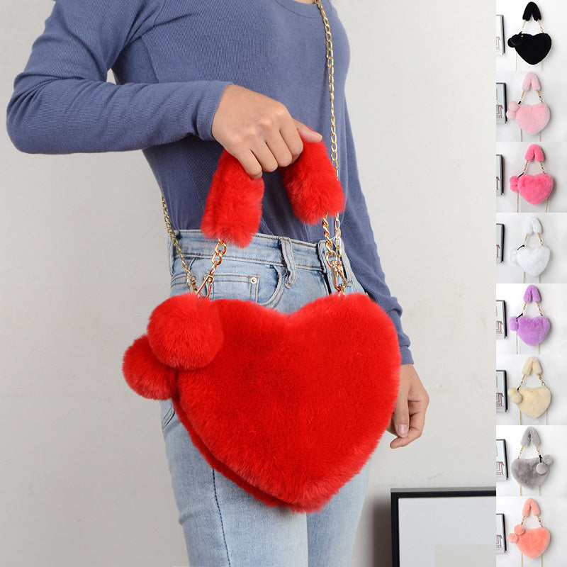 Valentines Soft Plush Love Party Shoulder Bags